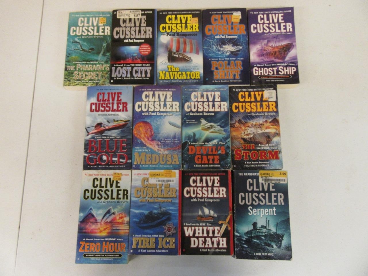 BIG Lot (13) CLIVE CUSSLER Books NUMA FILES SERIES #1-13 Ghost Ship Devil’s Gate