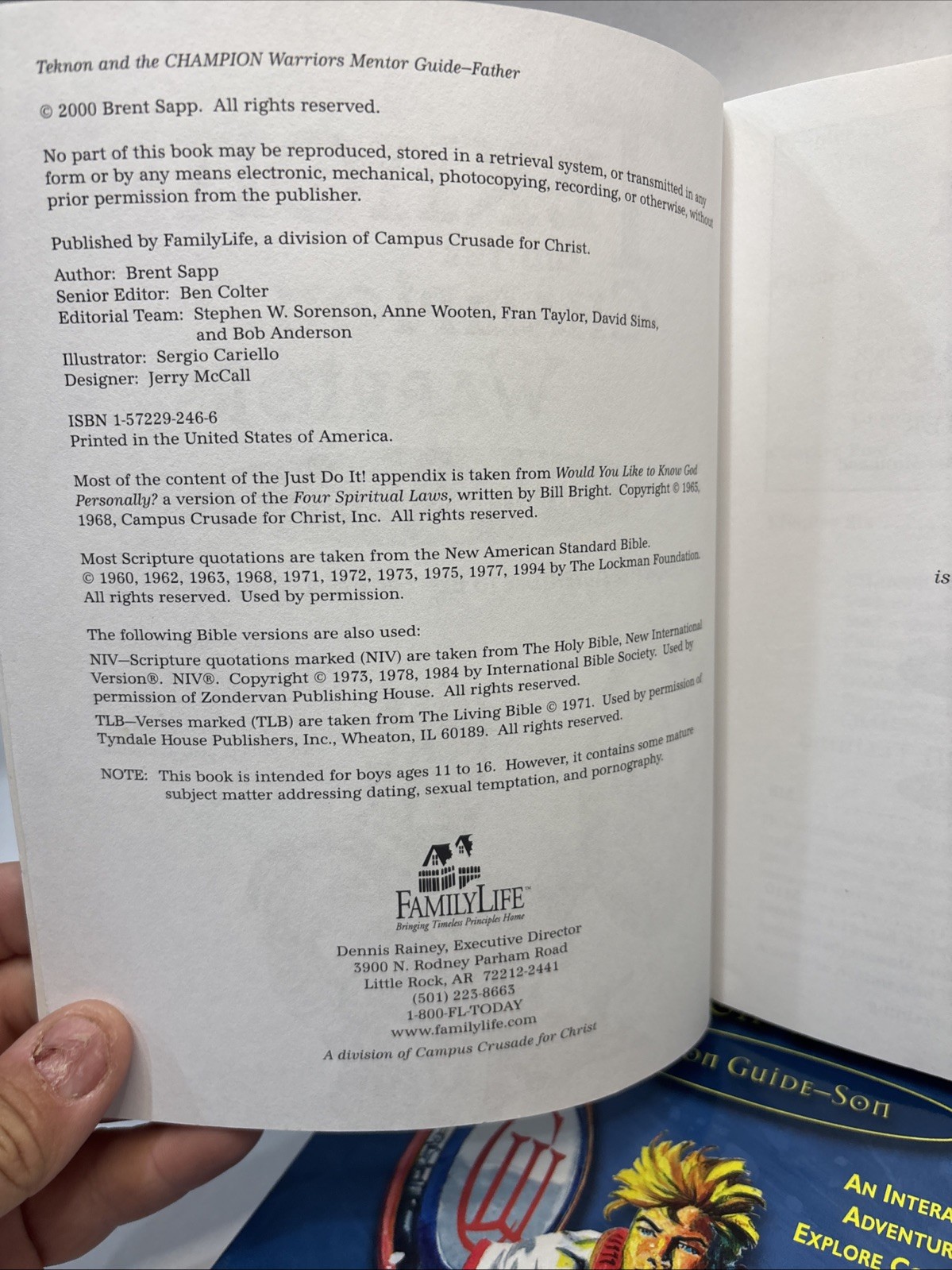 Teknon and the CHAMPION Warriors Mission Guide – Father, Son X2, by Brent Sapp