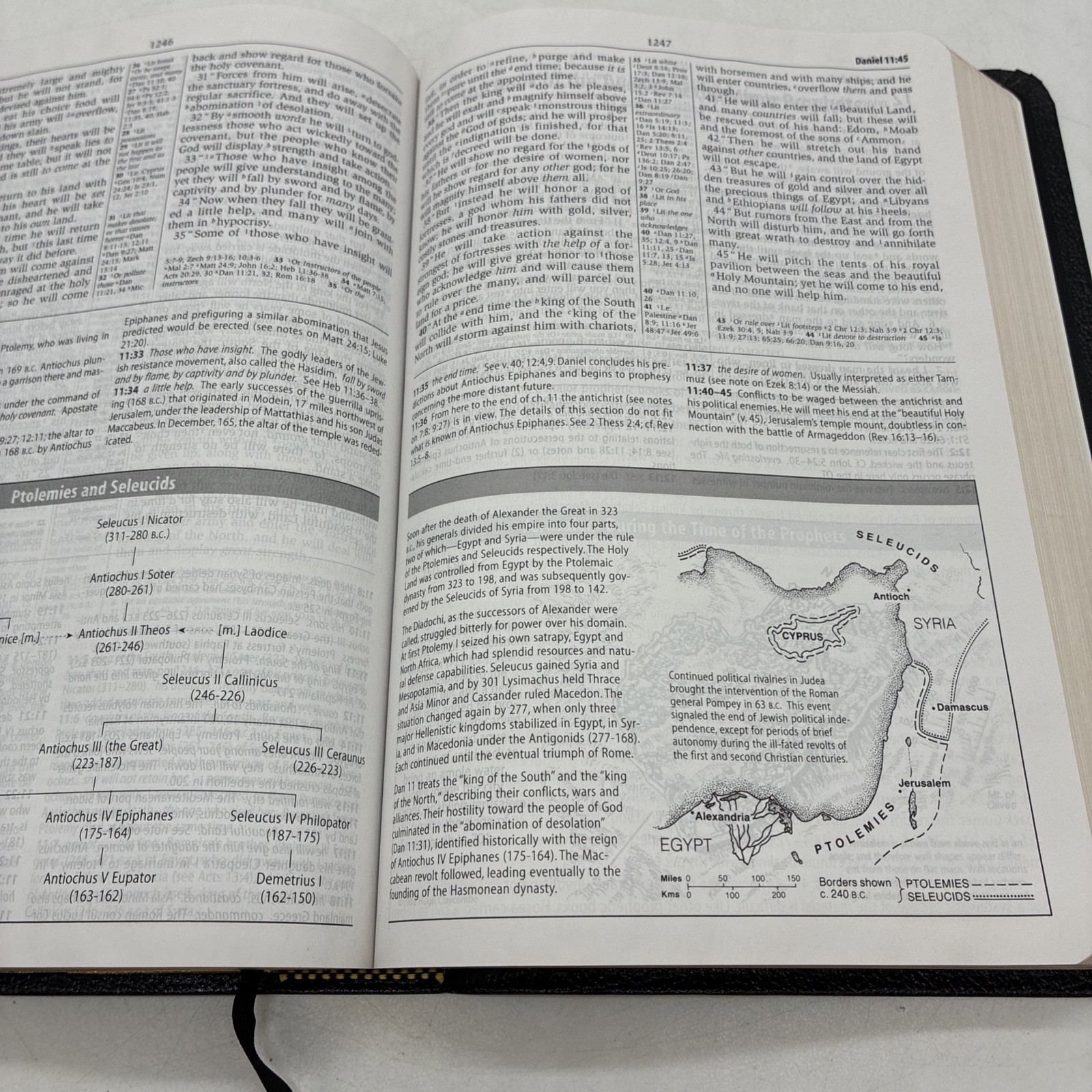 1999 Zondervan NASB STUDY BIBLE Black Bonded Leather D Red Letter USA