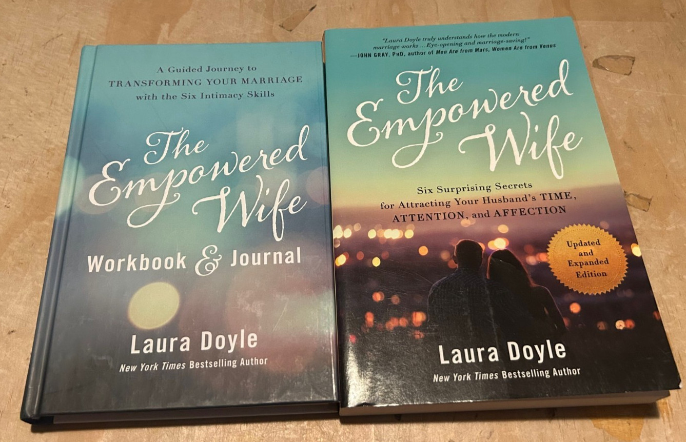 The Empowered Wife Laura Doyle Book Lot of 2 Workbook Journal PB 2015