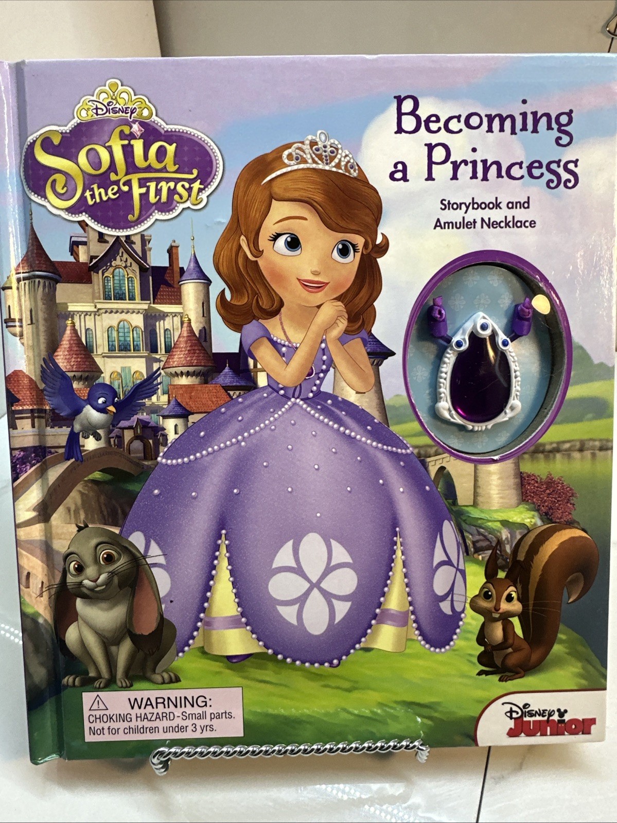 Disney Sofia the First Becoming a Princess Storybook and Amulet Necklace Gift