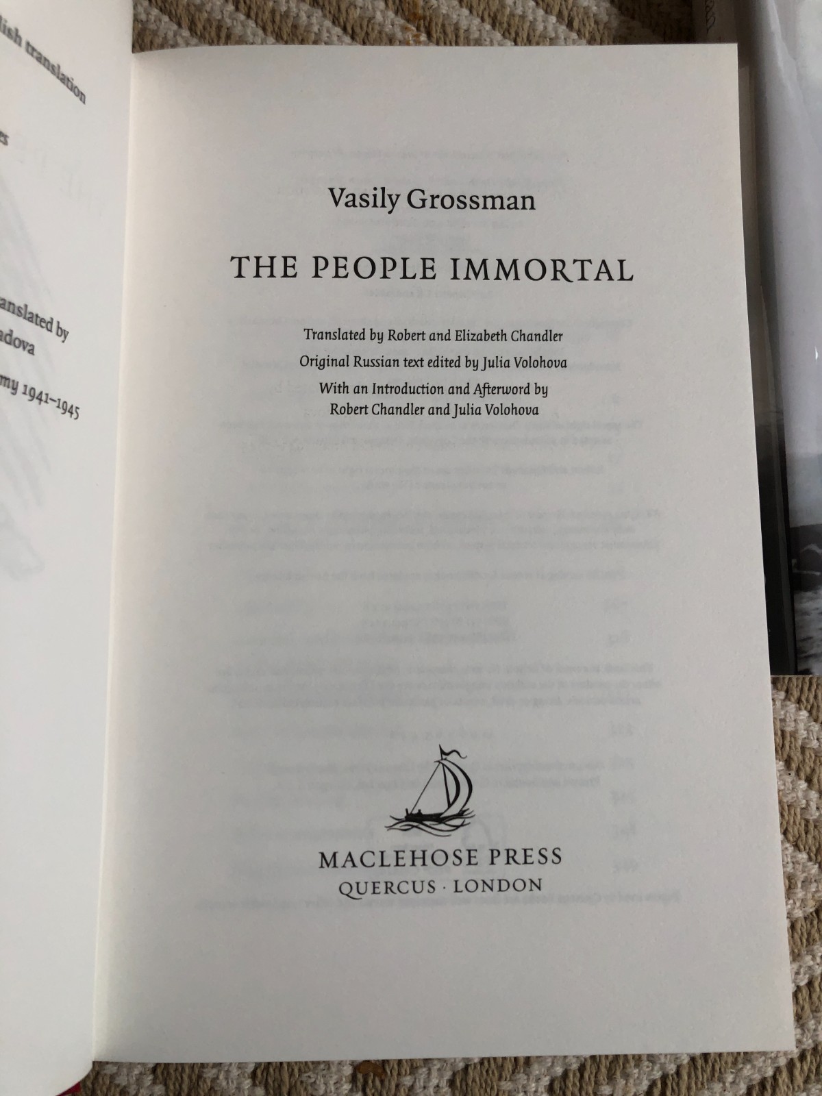 THE PEOPLE IMMORTAL Vasily Grossman