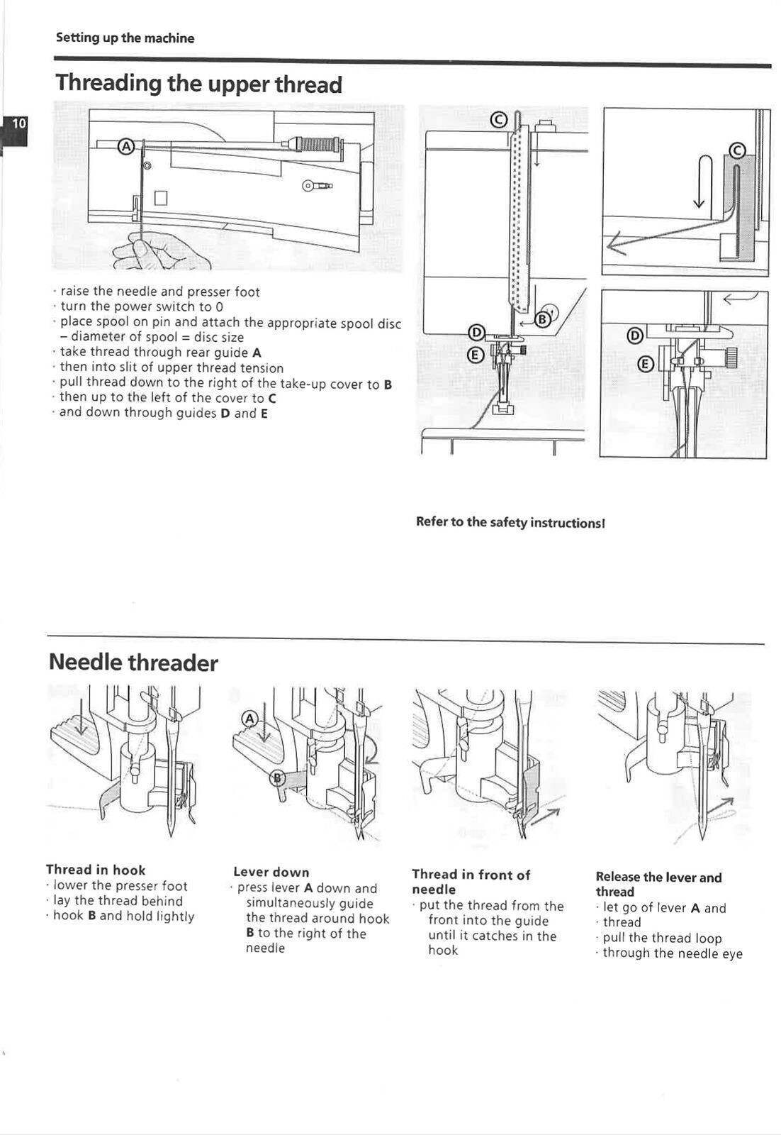 BERNINA VIRTUOSA 155 Sewing Machine User Manual USER Instruction Guide