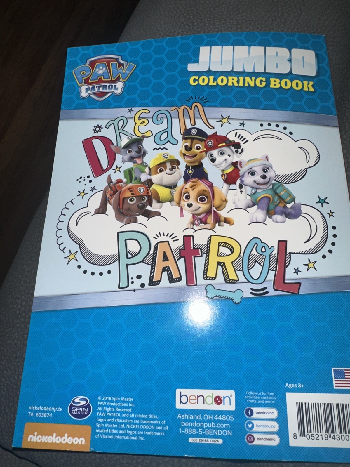 1 Pack Paw Patrol Coloring Books Jumbo Color Activity Great Gift Kids All Ages