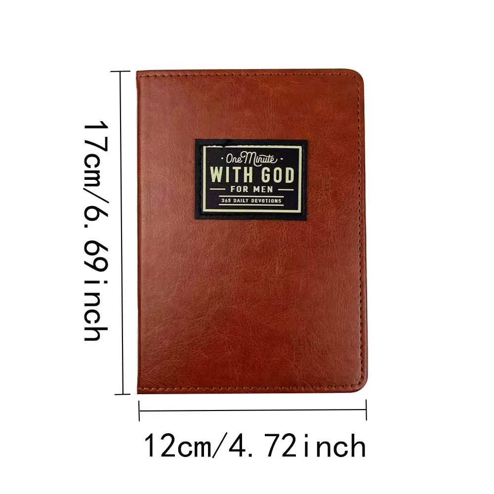 One Minute with God for Men – 365 Devotions (Brown Faux Leather) Fast ship