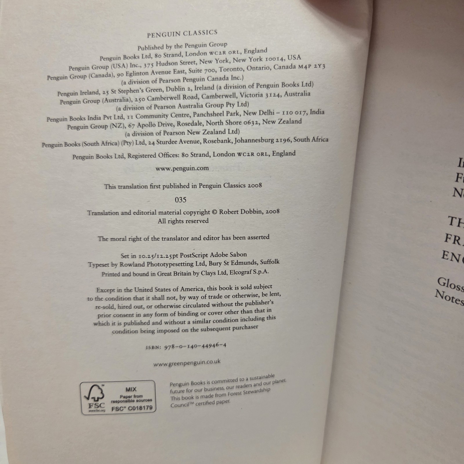 Epictetus Discourses and Selected Writings Translated 2008 PB
