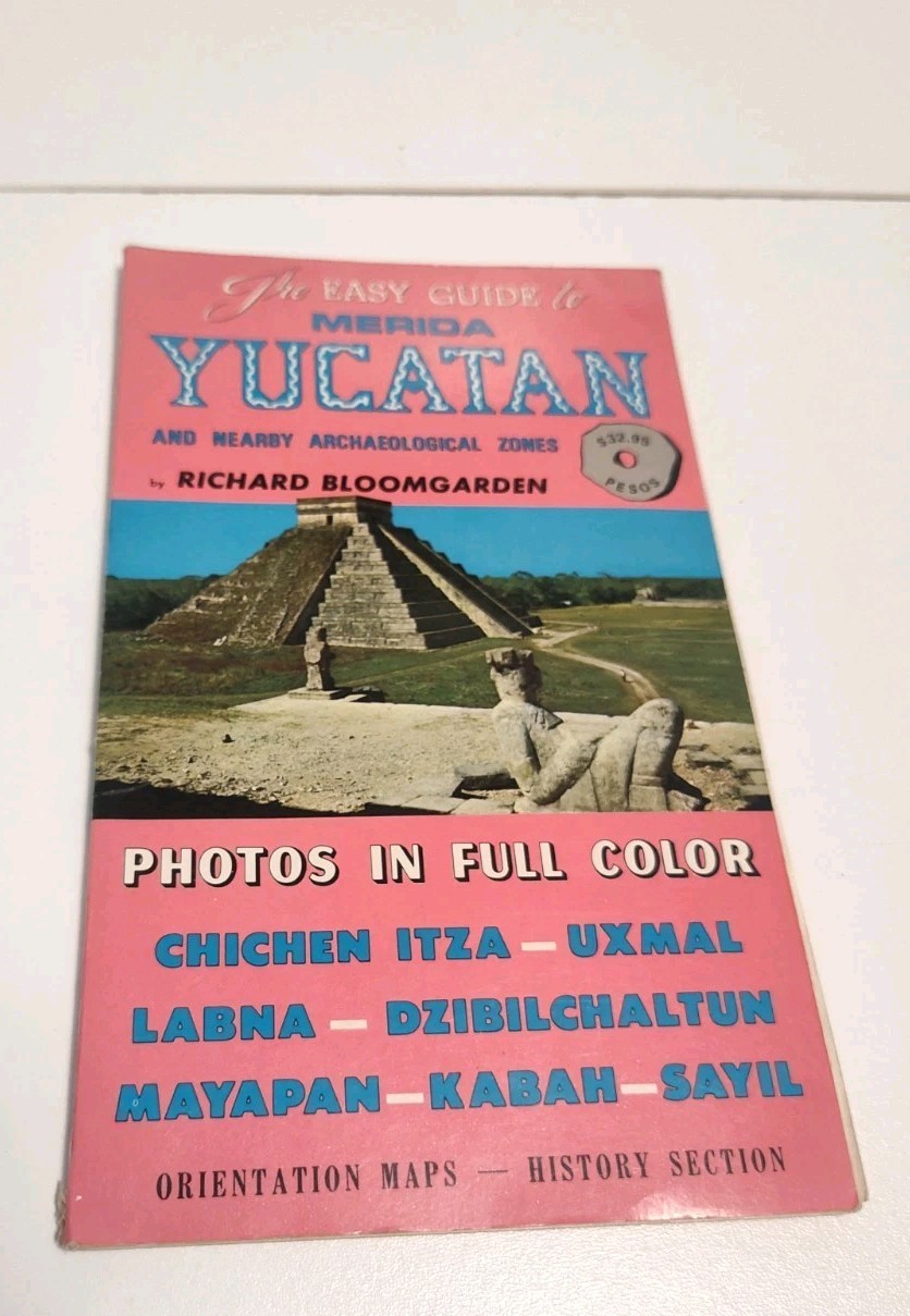 1975 EASY GUIDE MERIDA YUCATAN RICHARD BLOOMGARDEN COLOR PHOTOS F197