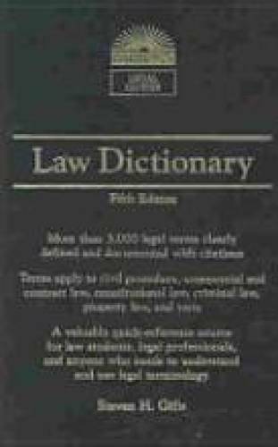 Law Dictionary (Barron’s Legal Guides) – Paperback By Steven Gifis – GOOD
