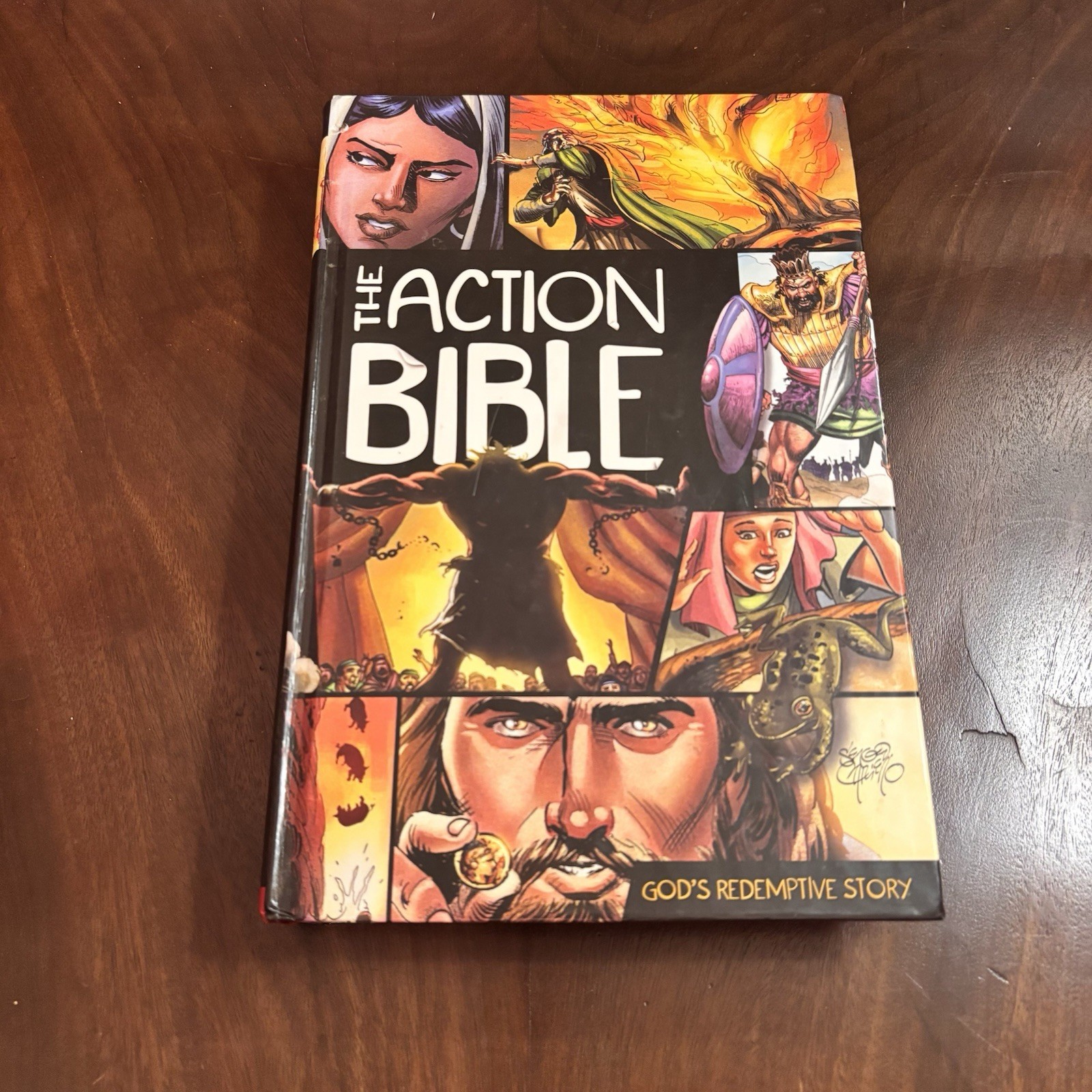 The Action Bible God’s Redemptive Story HC 2010 Sergio Cariello Illustrated