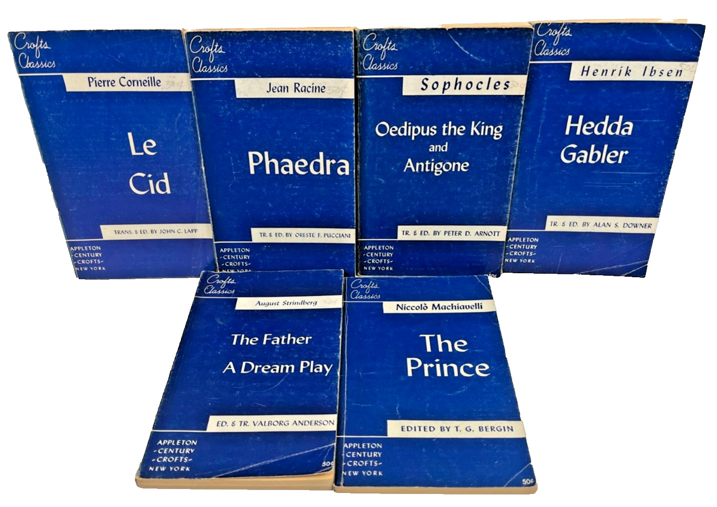 Vintage Appleton Crofts Classics Le Cid Hedda Gabler The Prince Oedipus Lot of 6