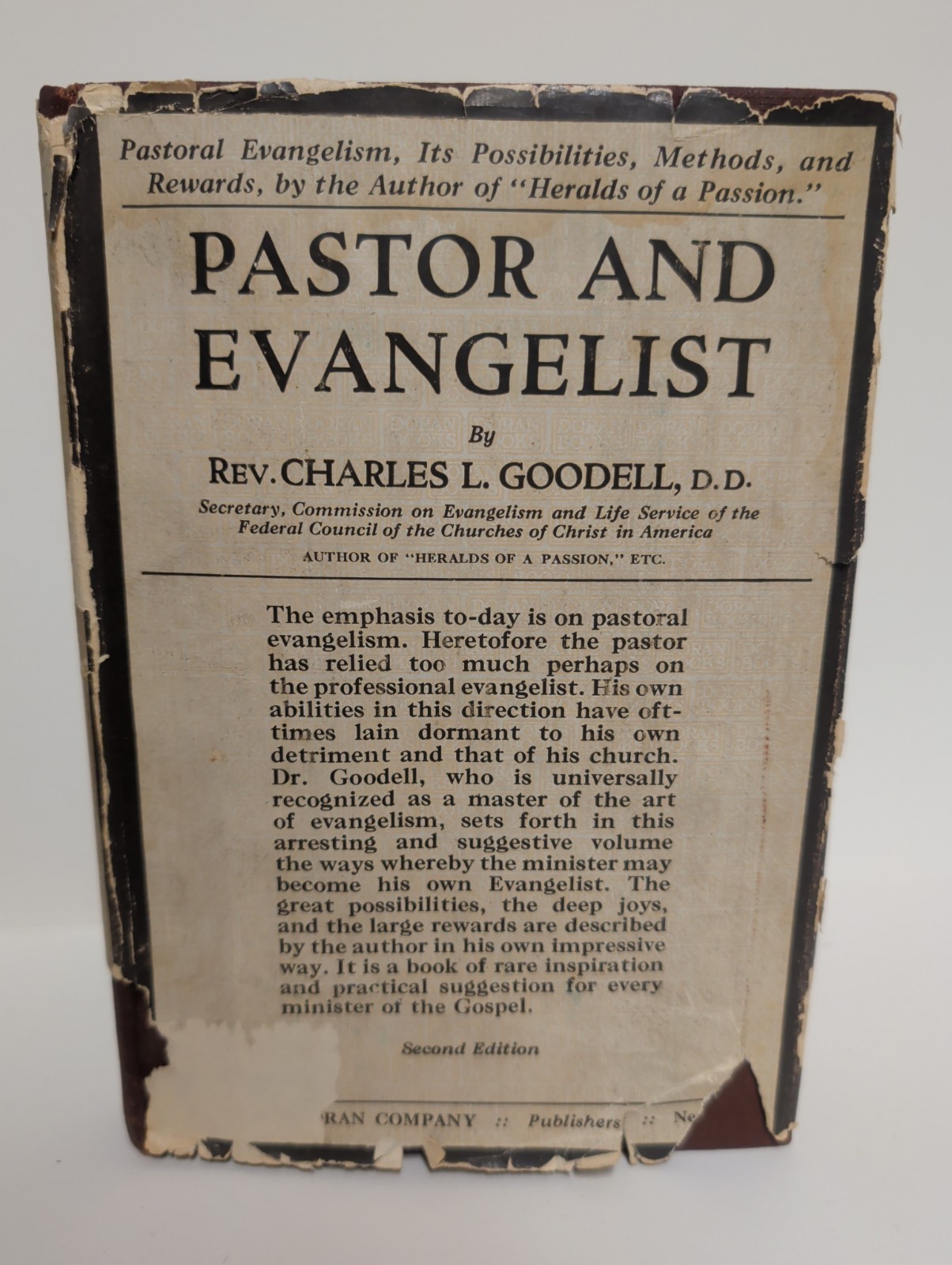 Second Edition 1922 Pastor & Evangelist by Charles Goodell Religious Spiritual