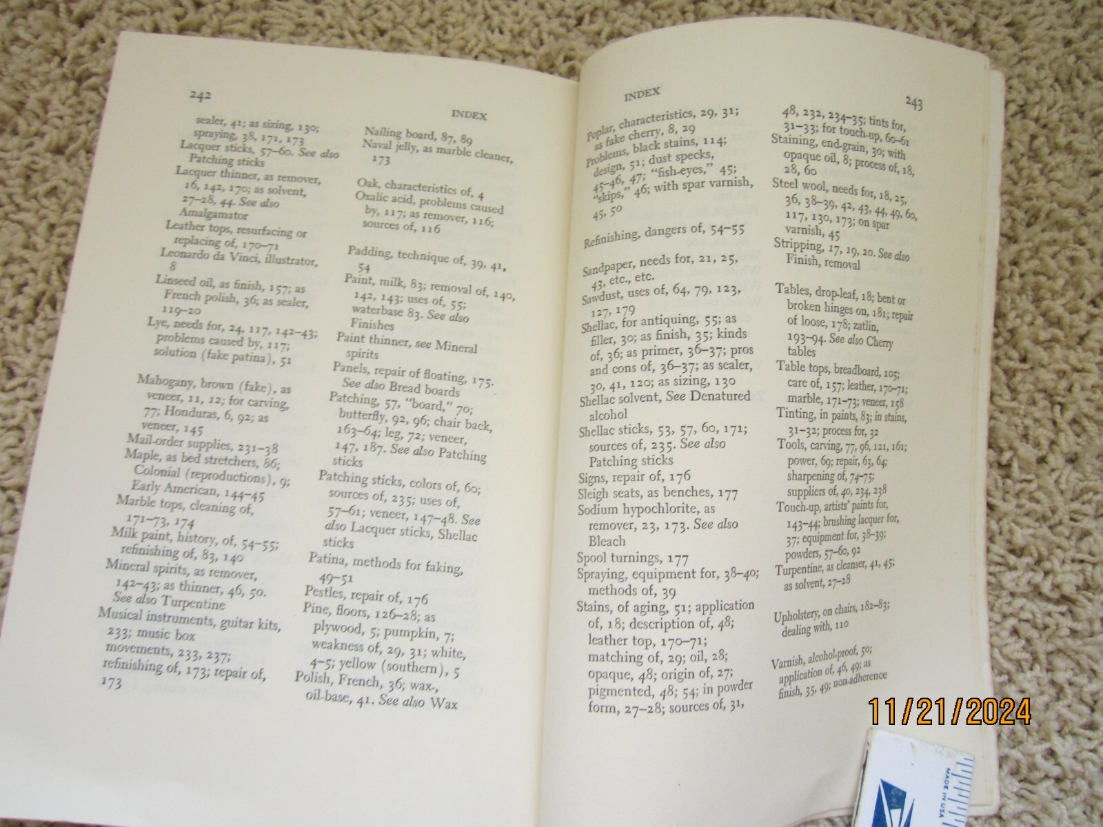 “The Fun of Refinishing Furniture” 1976 Grotz 244 pages ISBN 0-385-14916-6