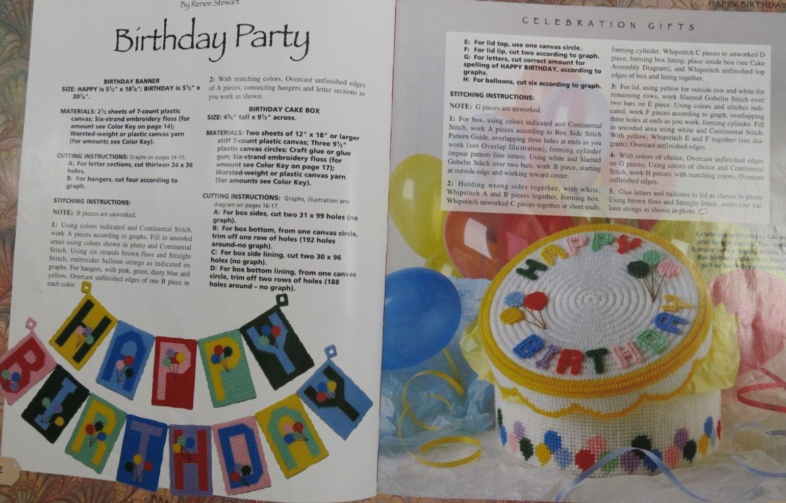 Hardcover “Plastic Canvas Celebration Gifts” Book, 160 pages for 67 DIY Gifts