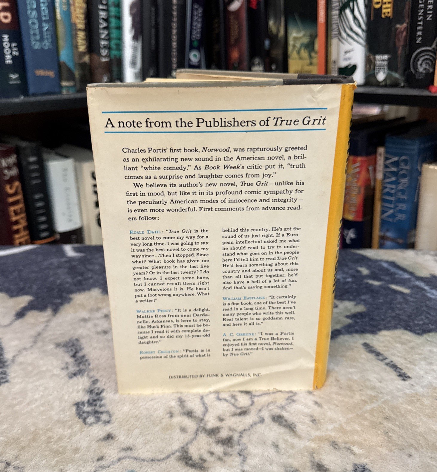 True Grit – Charles Portis – First Edition/Later Printing – 1968 Hardcover, HCDJ