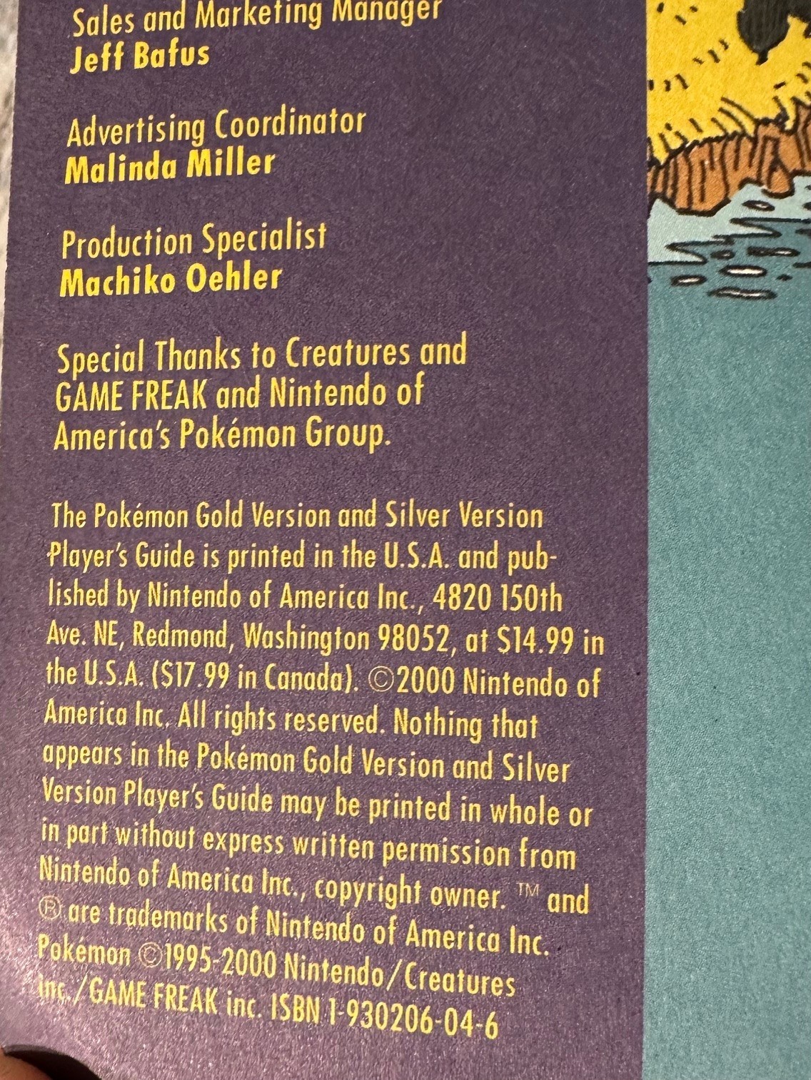 NINTENDO POWER Pokemon Gold & Silver Versions 2000 Official Player’s Guide Used